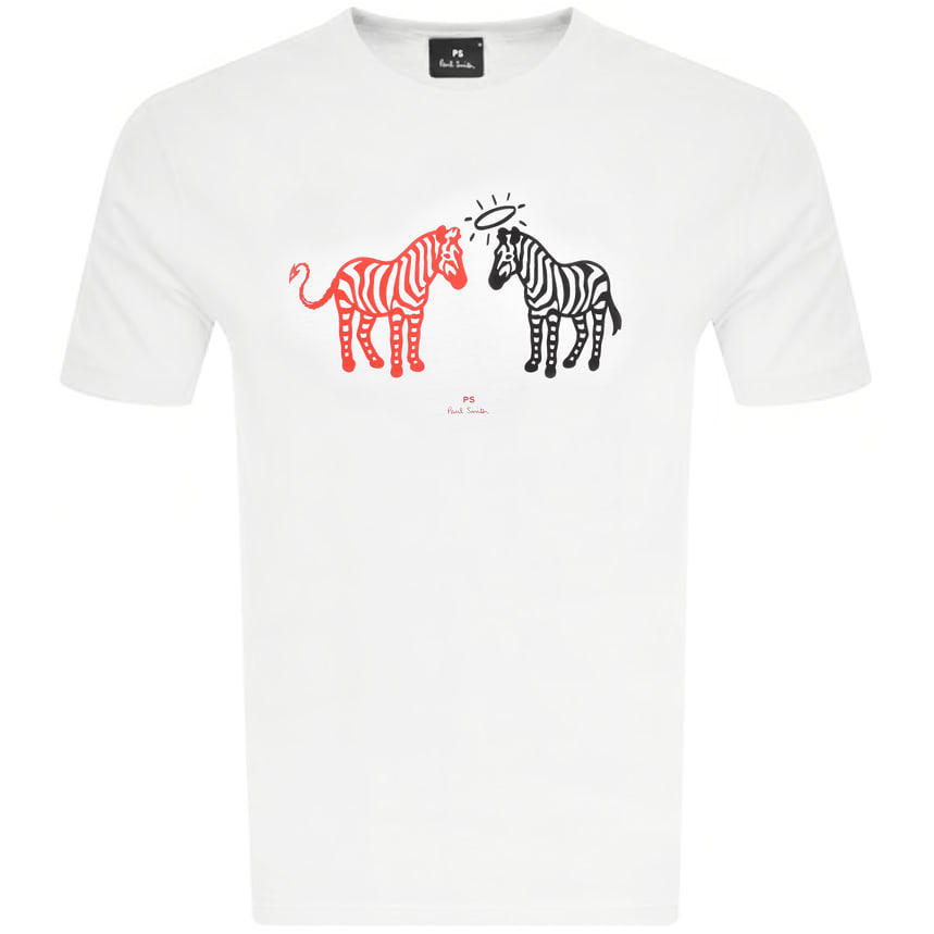 Alternative Image for ProductPS By Paul Smith Halo Devil Zebra T Shirt White1